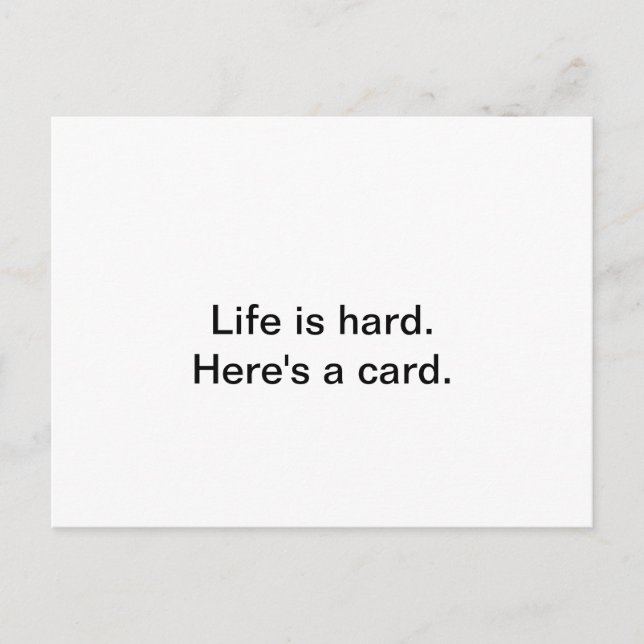 Postal Cartão para ajudar um ente querido através de uma  (Frente)