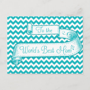 Postal Cartão para o melhor Dia de as mães da mãe do mund