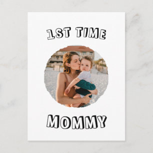 Postal Cartão personalizado para a primeira vez da Mamãe 