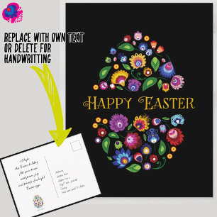 Postal Cartão personalizável do felz pascoa (folclore)