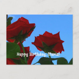 Postal cartão plano de aniversário de saudações