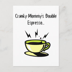 Postal Cartão Postado de Dubler de Mamãe Cranky Espress