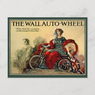 Postal Cartão Postal:  A roda automática da parede
