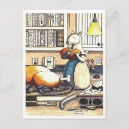 Postal Cartão Postal: Antics in the Kitchen