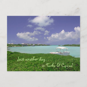 Postal cartão postal/ "Apenas mais um dia em turcos e Cai