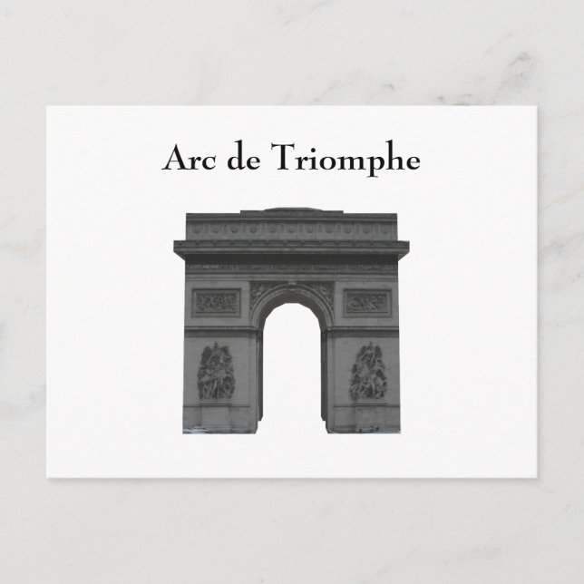 Postal Cartão Postal: Arc de Triomphe (Frente)