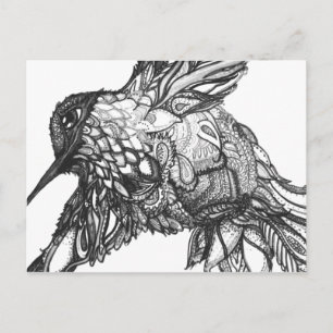Postal Cartão postal, Arte em Preto e Branco Ótima para C