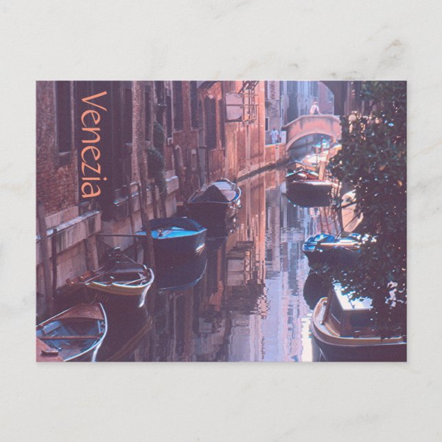 Postal cartão postal, "CANAIS DE VENEZIA" (Frente)