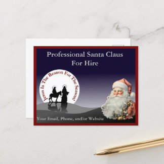 Postal Cartão-postal Cartão de visita do Santa Claus