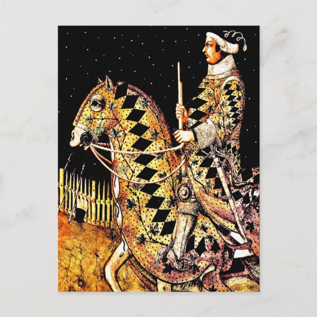 Postal Cartão postal: "Comandante em Horseback" (Frente)