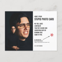 Cartão-postal de Cartão com fotos de Natal Engraça