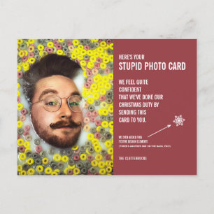 Postal Cartão-postal de Cartão com fotos Estúpido de Nata