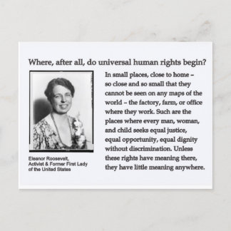 Postal Cartão Postal-Eleanor Roosevelt Direitos Humanos