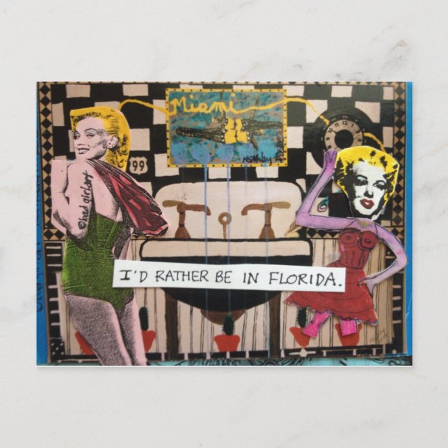POSTAL CARTÃO POSTAL, EU ESTARIA NA FLÓRIDA (Frente)