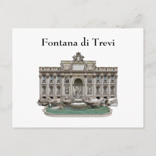 Postal Cartão Postal: Fontana di Trevi: Trevi Fountain