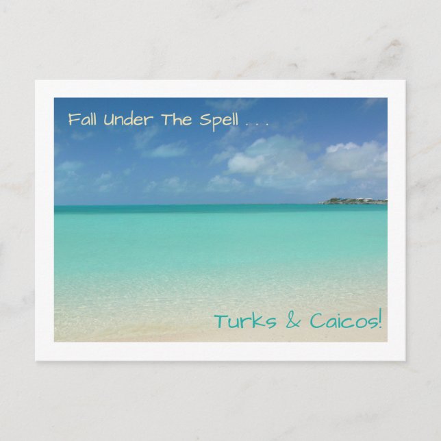 Postal cartão postal/ILHAS TURCAS E CAICOS/ "CAIA SOB O E (Frente)
