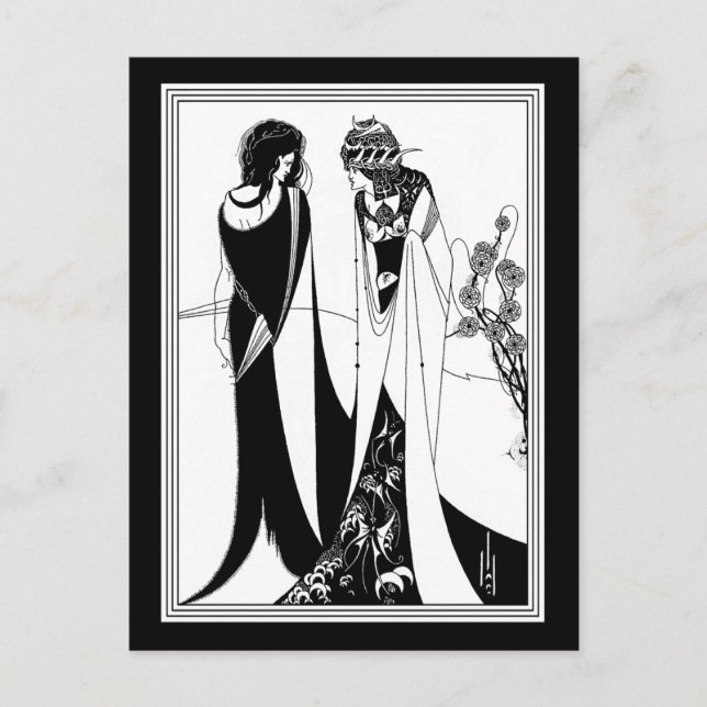 Postal Cartão postal: Ilustração de Aubrey Beardsley (Frente)
