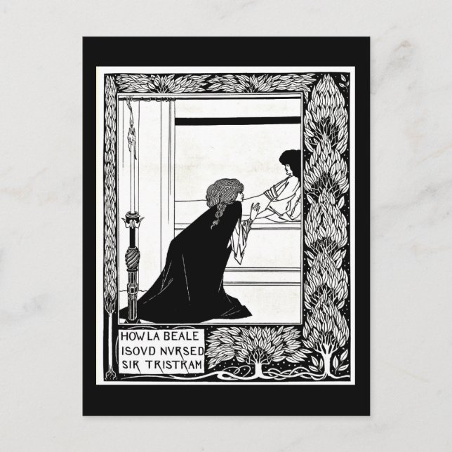 Postal Cartão Postal-Ilustração Vintage-Aubrey Beardsley  (Frente)