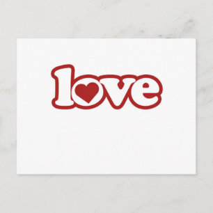 Postal Cartão postal, lindo design de amor retrô, coração