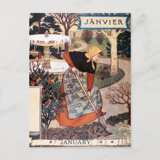 Postal Cartão postal: Mês de Janeiro - Janvier
