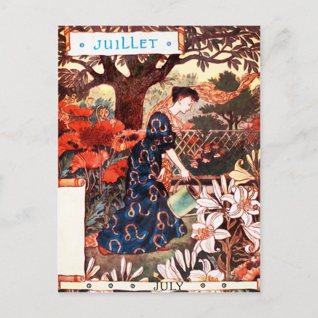 Postal Cartão postal: Mês de julho - Julho (Frente)