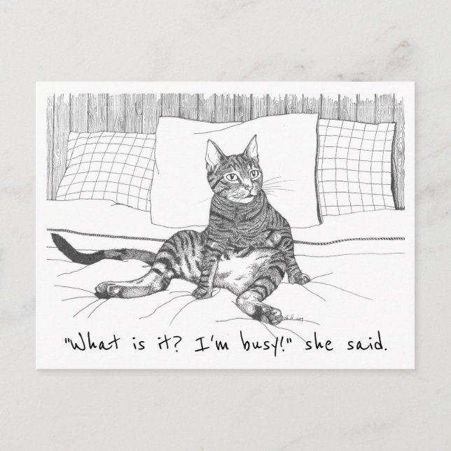 Postal cartão postal: "O que você quer?" (Lily) (Frente)