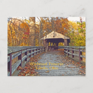 Postal cartão postal, "Ponte Coberta no Wildwood Preserve