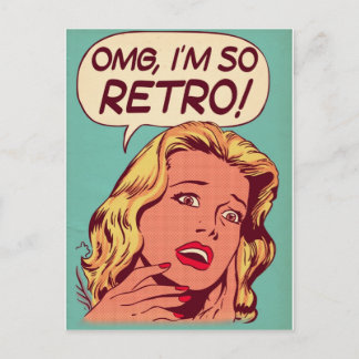 Postal cartão postal, retrô, mulheres