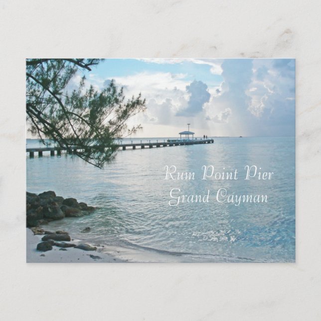 POSTAL CARTÃO POSTAL, "RUM POINT PIER, GRAND CAYMAN" (Frente)