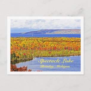 Postal cartão postal, Spectacle Lake, Brimley, Michigan