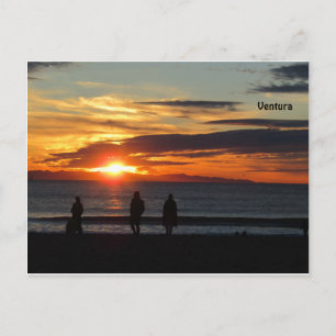 Postal Cartão Postal: Sunset em Ventura Beach, Califórn
