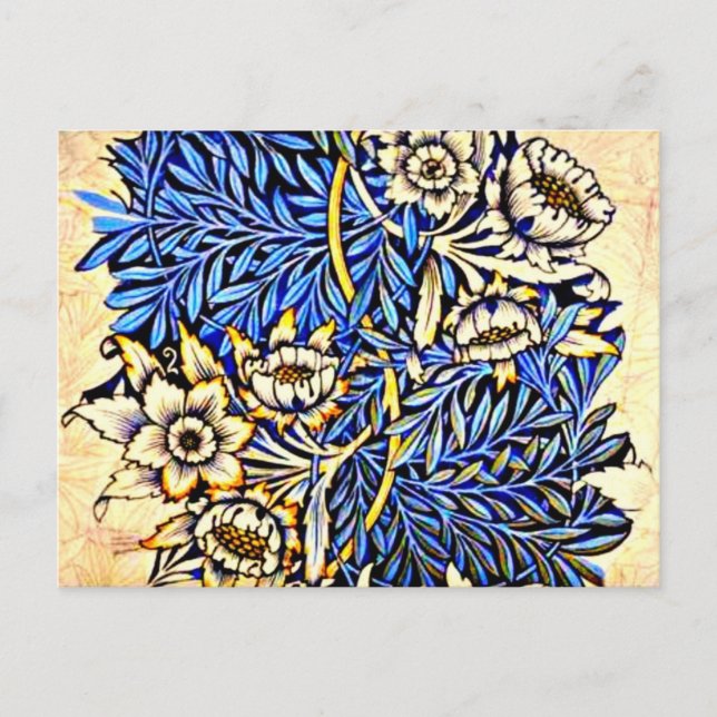 Postal Cartão Postal-Tecido/Moda Antiga-William Morris 10 (Frente)