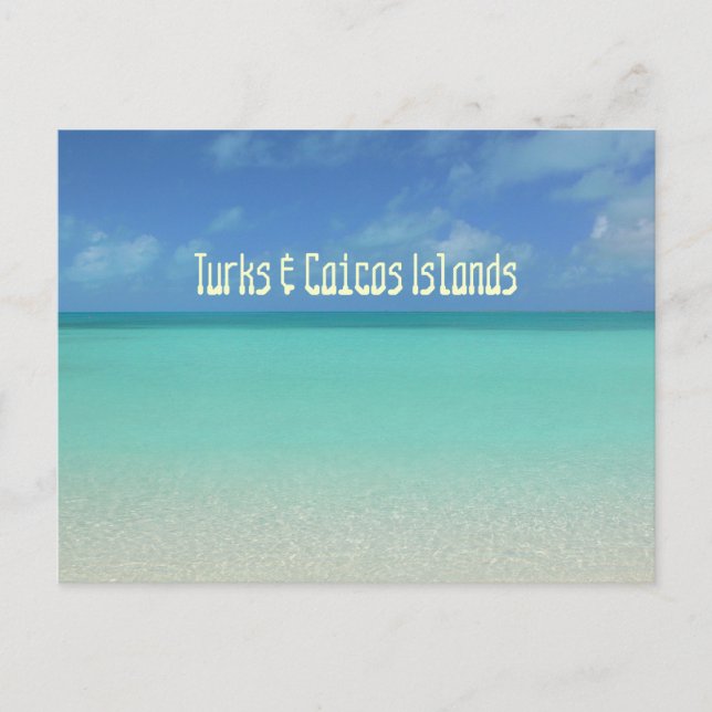 Postal cartão postal: "TURKS & CAICOS ISLANDS" (Frente)