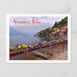 Postal cartão postal/VARENNA, ITÁLIA/PROMENDADE COM BASE 