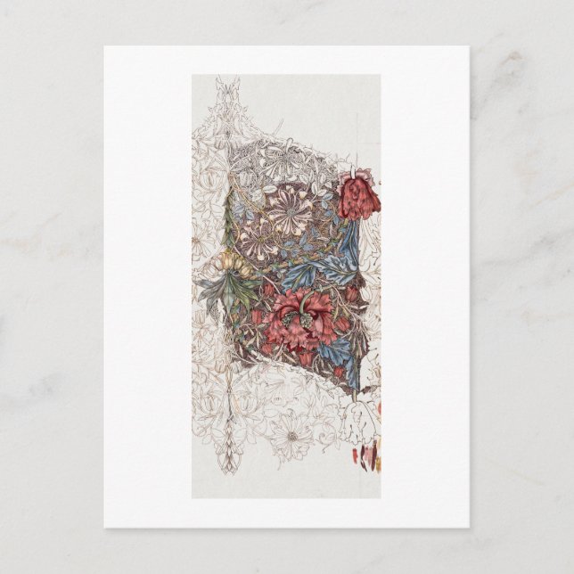 POSTAL CARTÃO POSTAL: WILLIAM MORRIS: HONEYSUCKLE: 1874 (Frente)