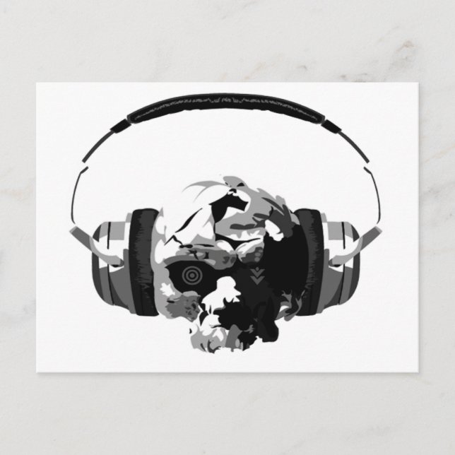 Postal cartão poste de crânio (Frente)