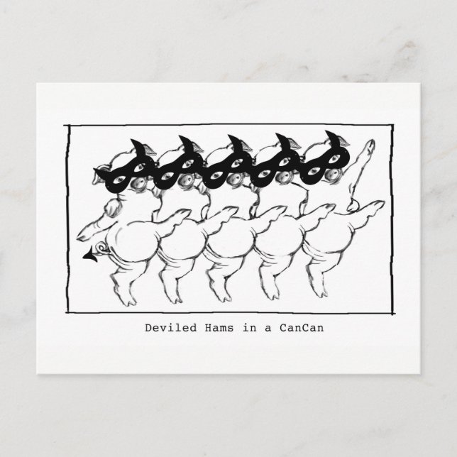 Postal Cartão - presunto de Deviled em uma lata da lata (Frente)