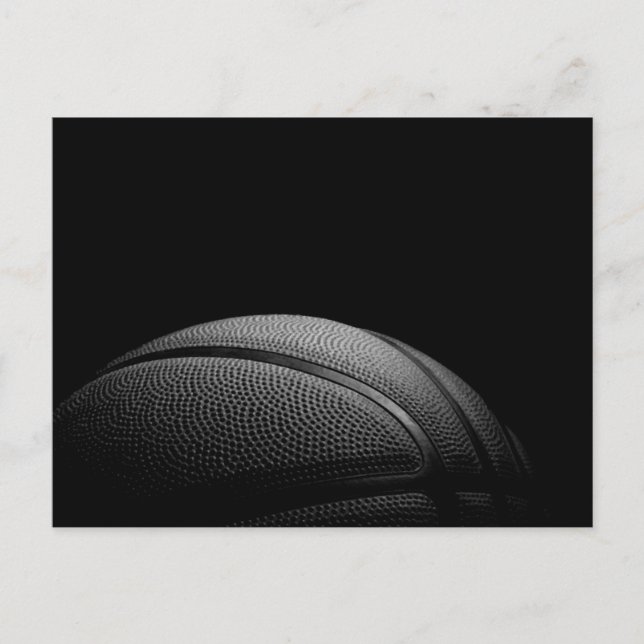 Postal Cartão preto & branco do basquetebol do Fim-acima (Frente)
