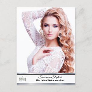 Postal Cartão Promocional Personalizado Silver Shine Cust