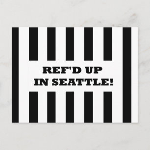 Postal Cartão Ref'd Up em Seattle com Árbitros Substituto