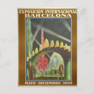 Postal Cartão Retrofuturista da Expo Bcn 1929