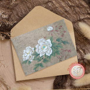 Postal Cartão Rosa Branco