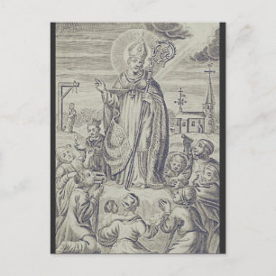 Postal Cartão Santo do Bispo Amandus de Maastricht