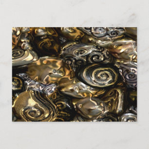 Postal cartão Snails ouro