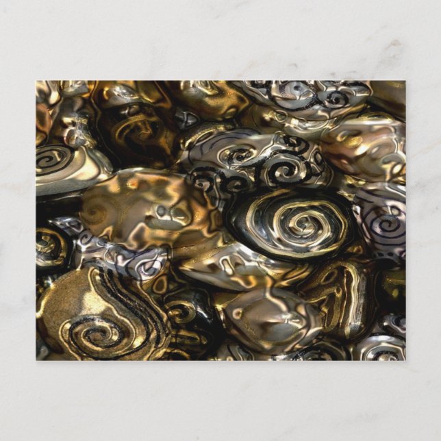 Postal cartão Snails ouro (Frente)