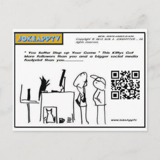 Postal cartão social dos desenhos animados dos meios