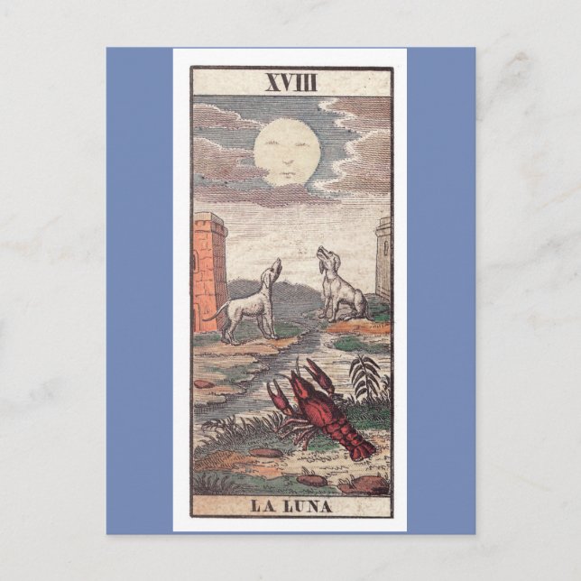 Postal Cartão tarot La luna (Frente)