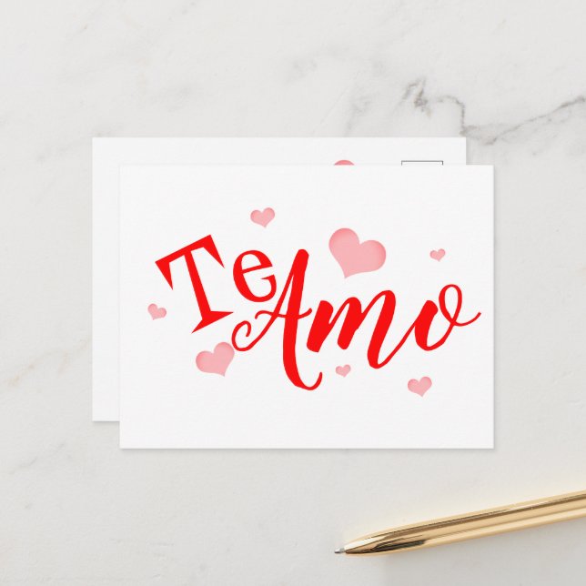 Postal Cartão - Te Amo (Frente/Verso In Situ)