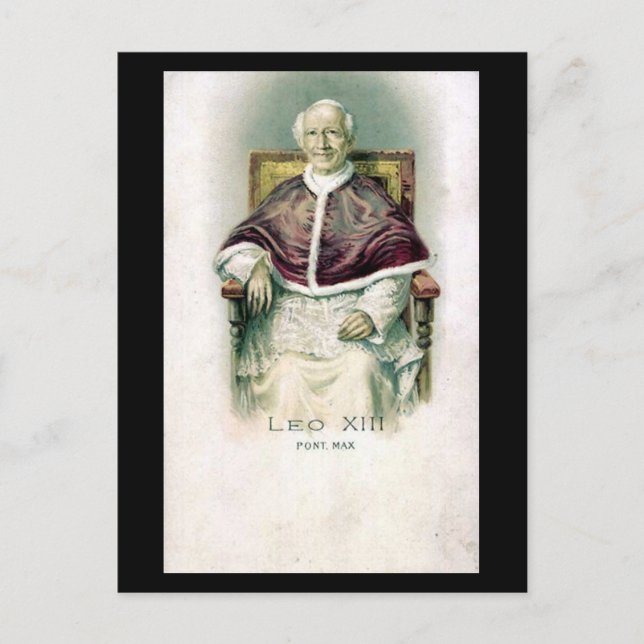 Postal Cartão velho - papa Leo XIII (Frente)