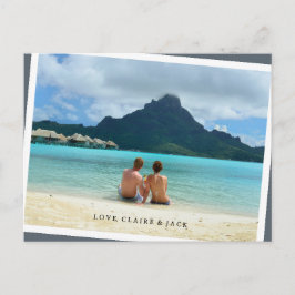 Postal Cartão viagem de lua de mel personalizável